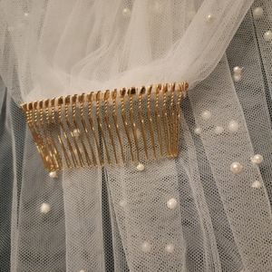 Jenny Yoo Love Pearl Beaded Veil Cathedral Length